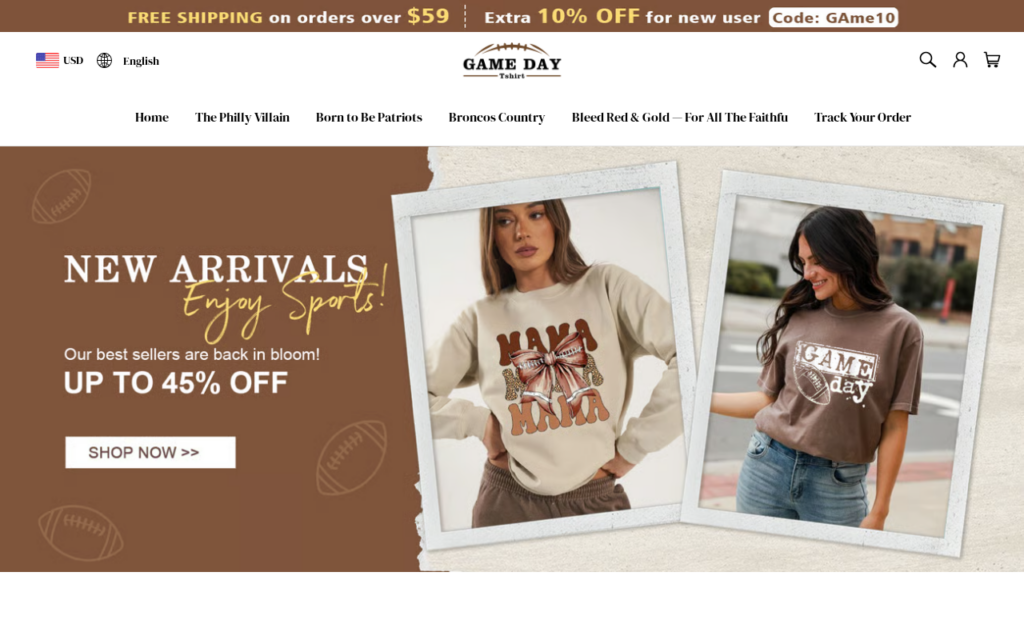 Gamedaytshirt.com EXPOSED - Scam or Legit? Investigation 1 Gamedaytshirt.com scam