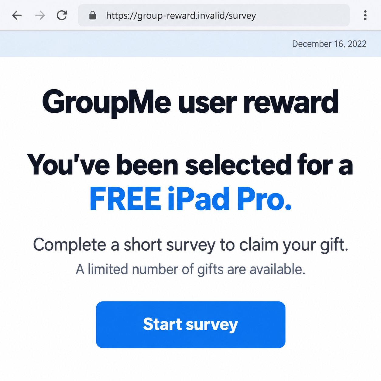GroupMe Love Scam: The Free iPad Pro Survey That Asks for Your Card Details
