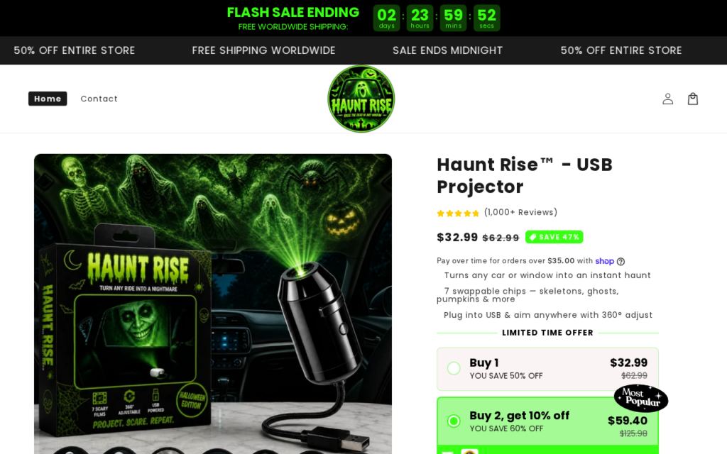 Hauntrise.co EXPOSED - Scam or Legit? What to Know 1 Hauntrise.co scam