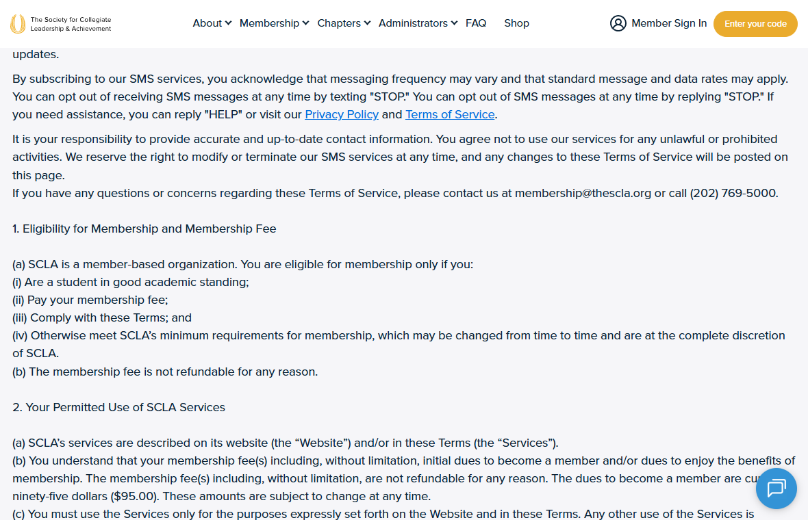 Is SCLA Legit? The $95 Honor Society Fee and Refund Conflict Explained 3 SCLA terms stating the membership fee is nonrefundable despite a public refund promise