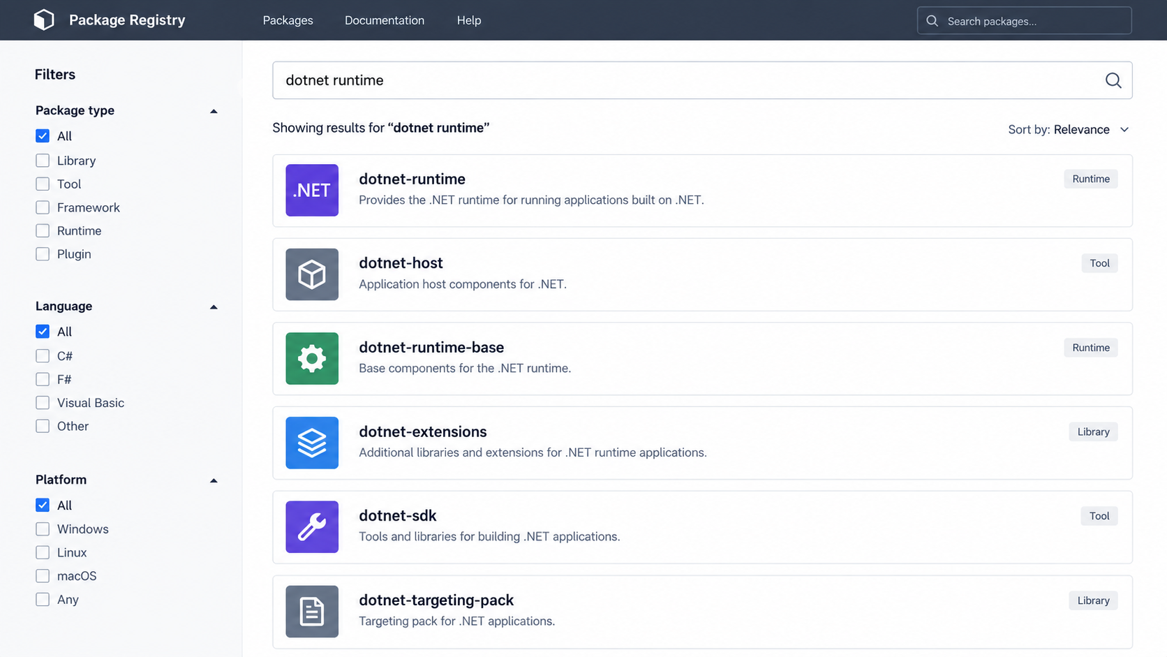 Kothamine Malware Hidden in npm Packages: How It Arrives and What to Check 1 Illustrative package-registry search containing a dotnet-runtime-base listing