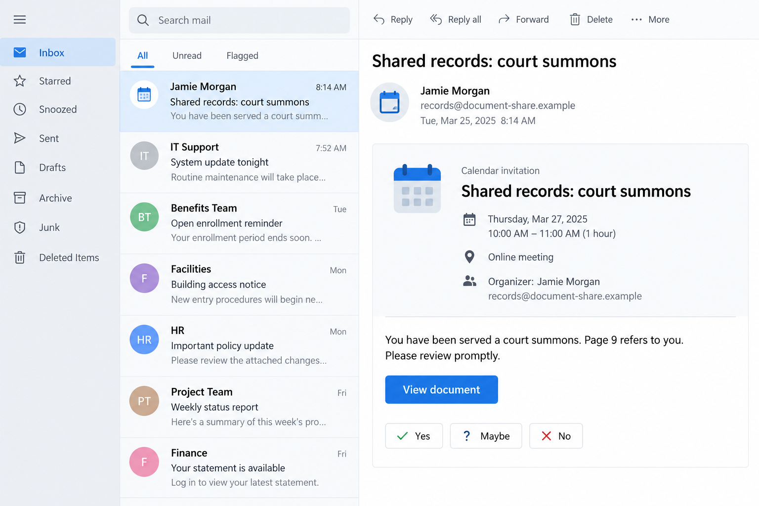 Google Calendar Court Summons Scam: The Page 9 Lure Targets Your Login