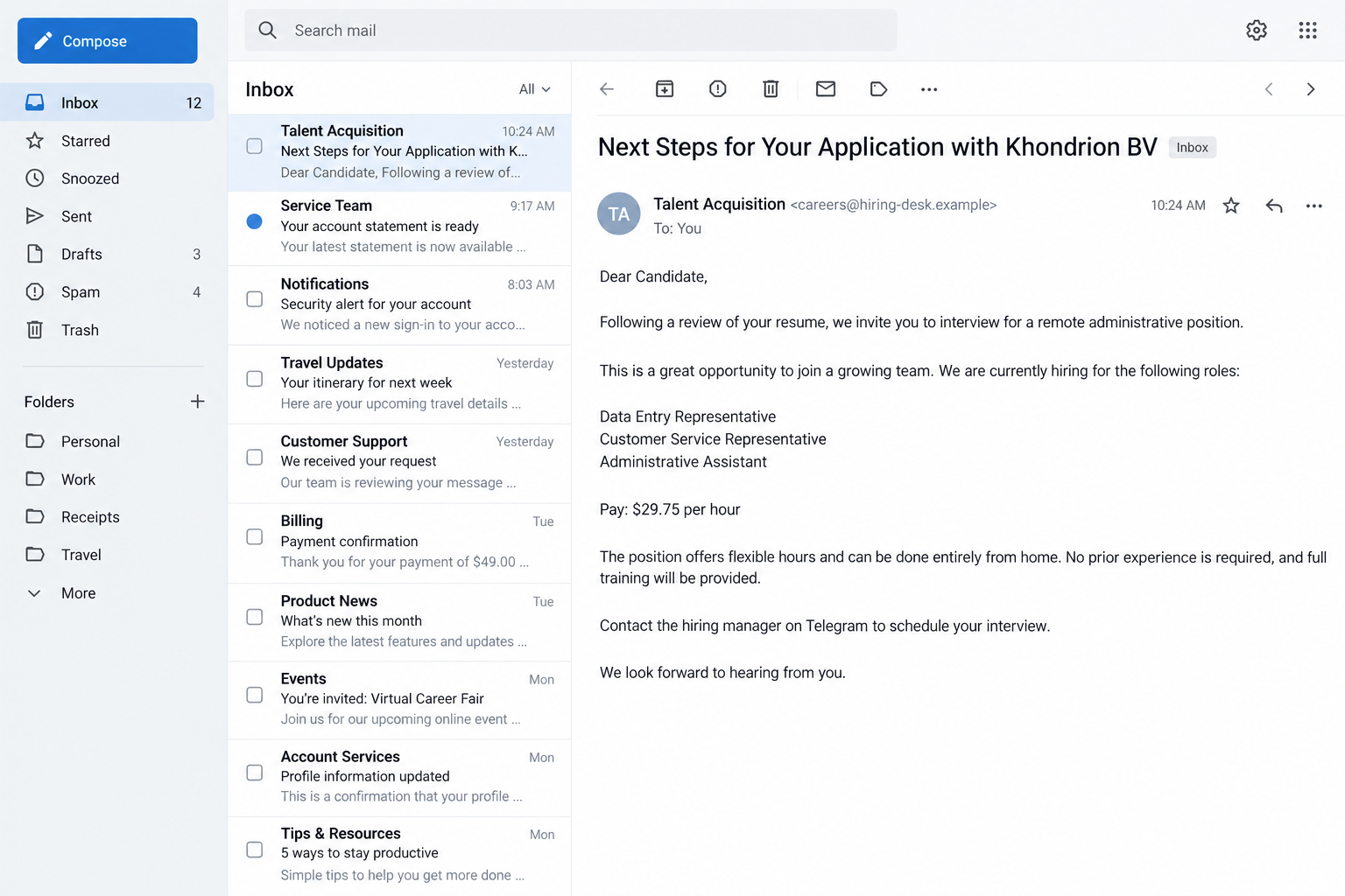 Khondrion Recruitment Scam: Fake Remote Jobs Move Interviews to Telegram