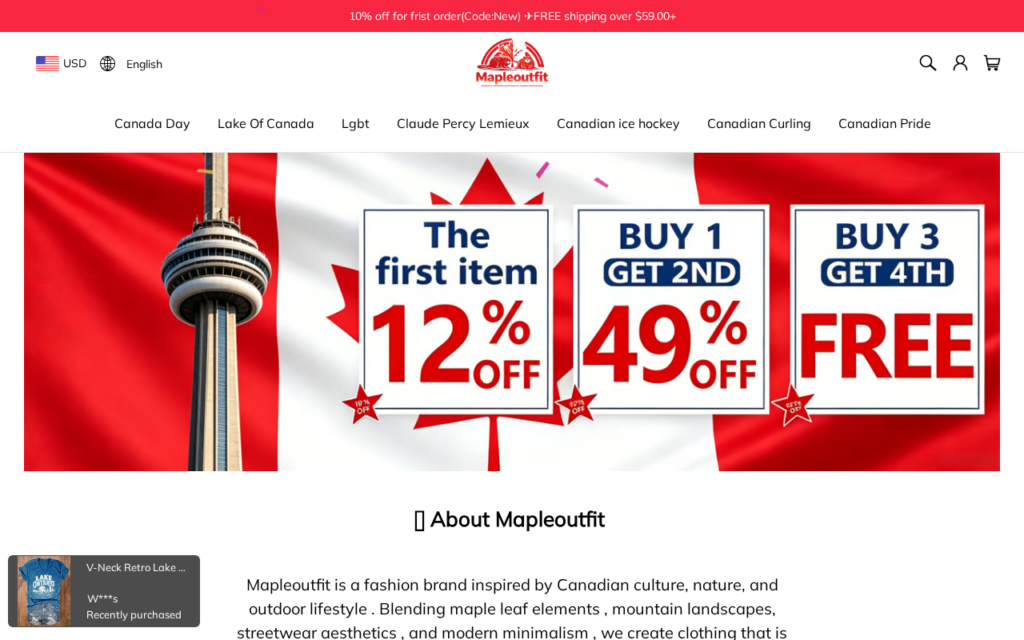 Mapleoutfit.com scam