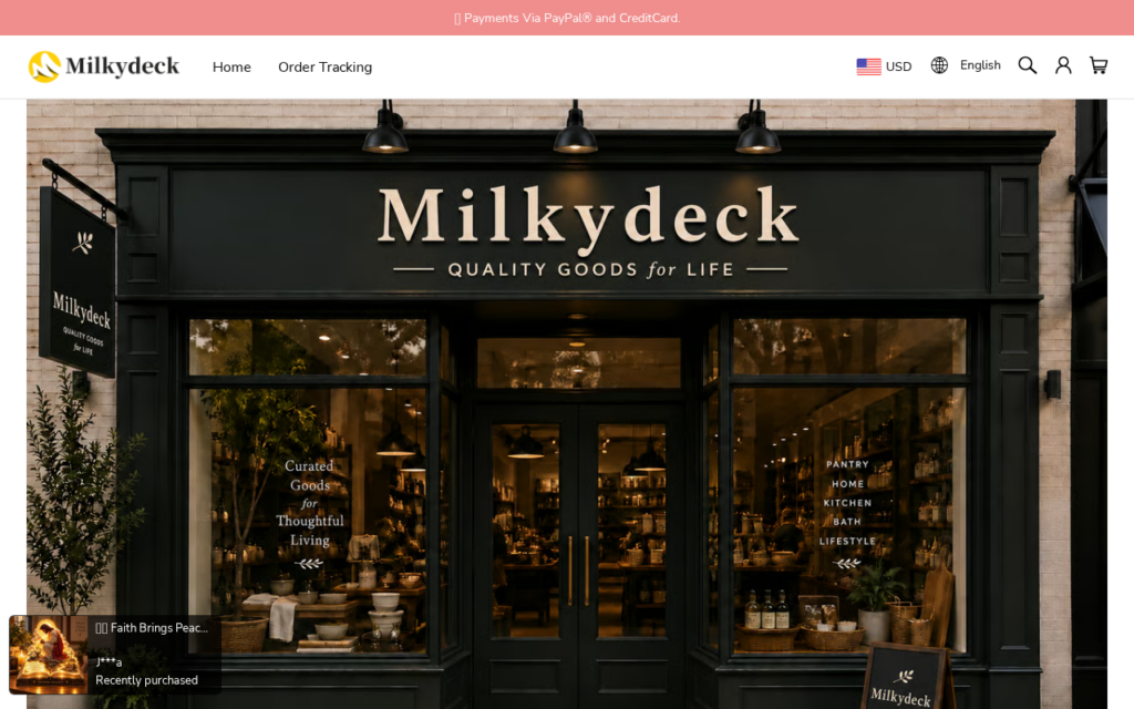 Milkydeck.com scam