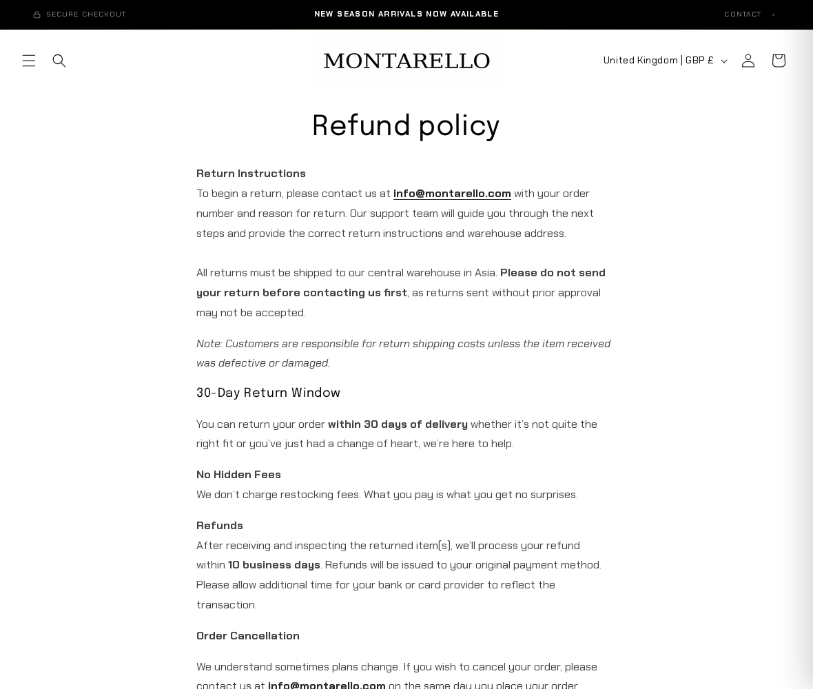 Montarello Review: Asia Return Costs, Cancellation Limits and Buyer Risks
