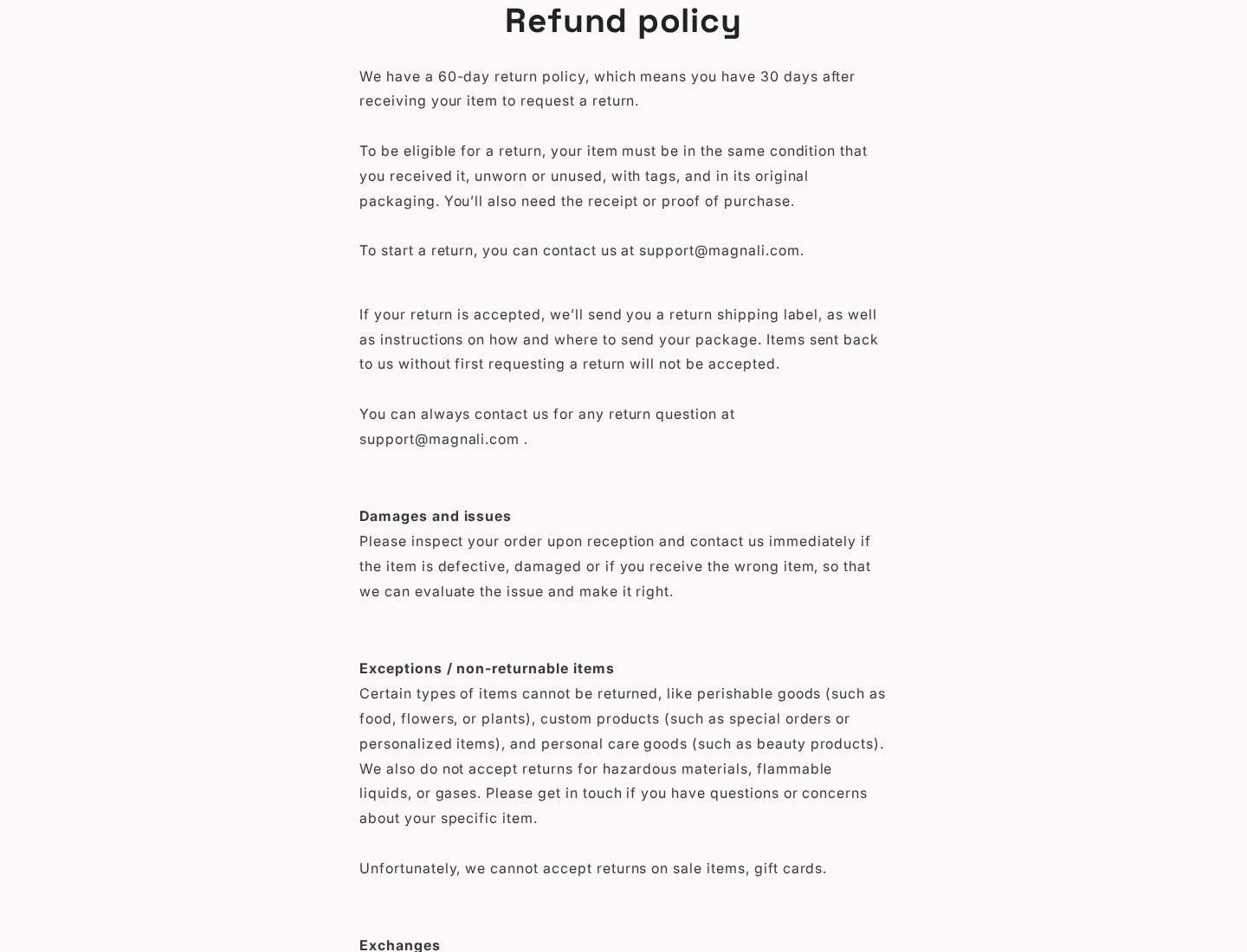 Magnali EXPOSED: Scam or Legit? Longevity Claims and Refills Investigation 2 Magnali refund policy mixing 60-day and 30-day wording and requiring unused products