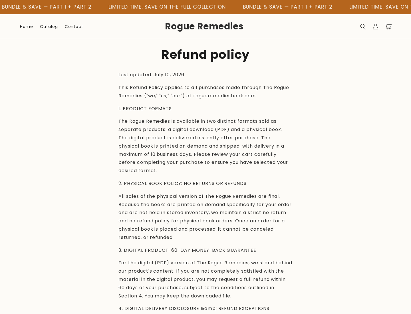 Rogue Remedies EXPOSED: Scam or Legit? Ruth Vance Book and Refunds Checked 2 Rogue Remedies refund policy distinguishing digital satisfaction refunds from final physical book orders