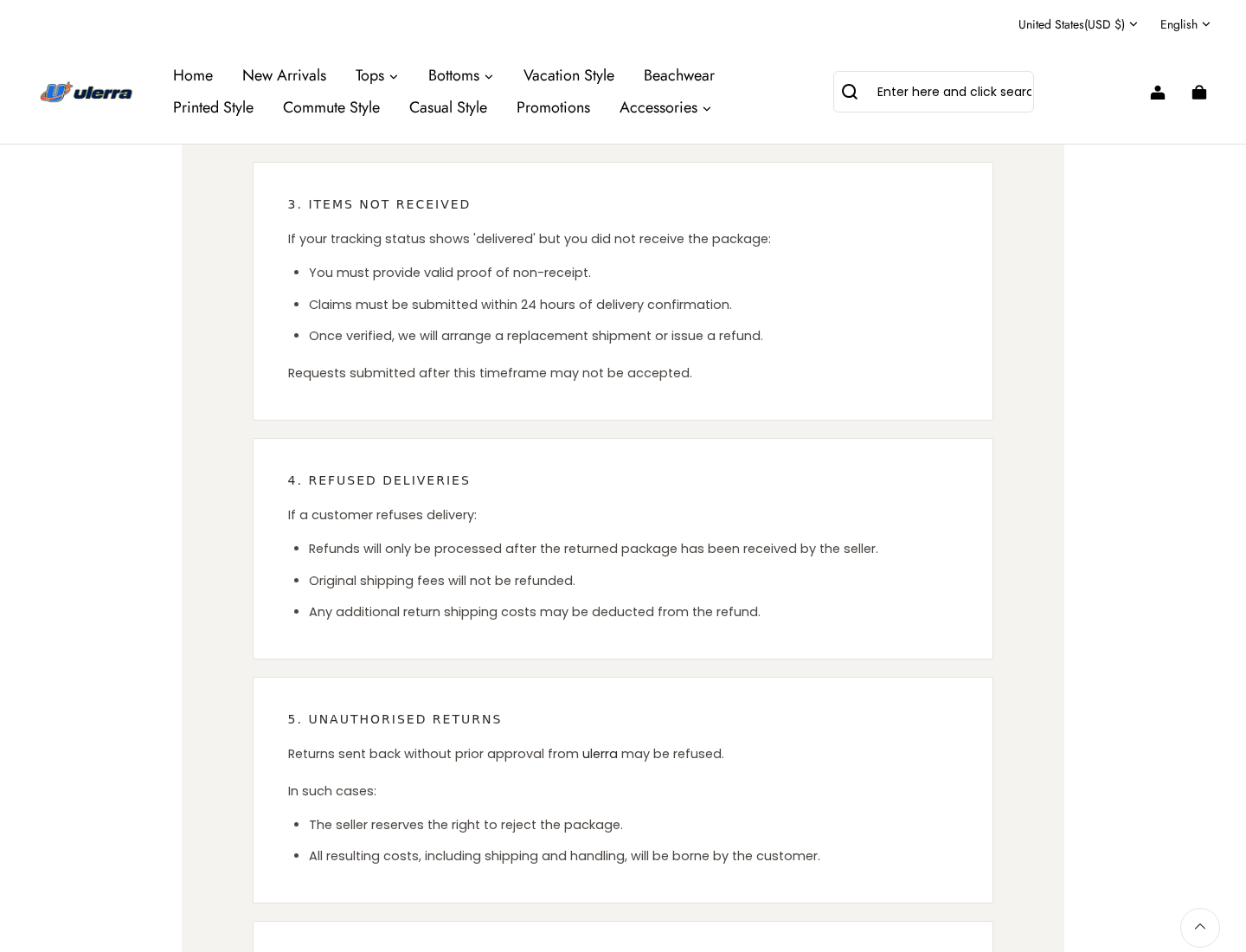 Ulerra EXPOSED: Scam or Legit? Sale Returns and Delivery Claims Checked 2 Ulerra return policy requiring proof of nonreceipt and missing-parcel claims within 24 hours of delivery confirmation