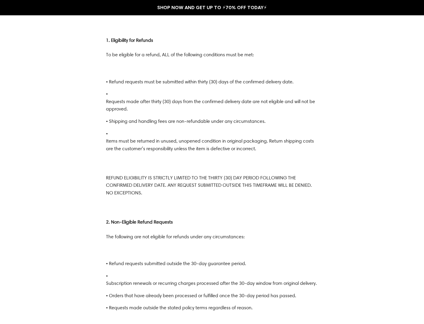 UltimaPeak Gummies EXPOSED: Scam or Legit? Refills and Refunds Investigated 2 UltimaPeak refund policy limiting eligibility to unused unopened products within 30 days of delivery