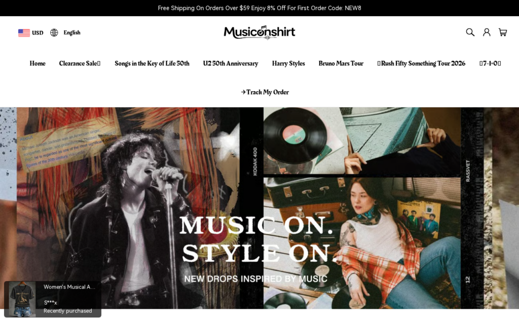 Musiconshirt.com scam