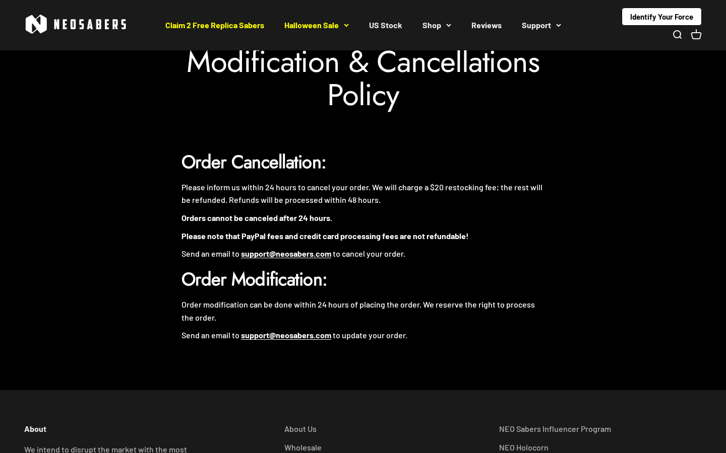 NEO Sabers Reviews: Cancellation Fees, Return Limits, and Buyer Risks Found