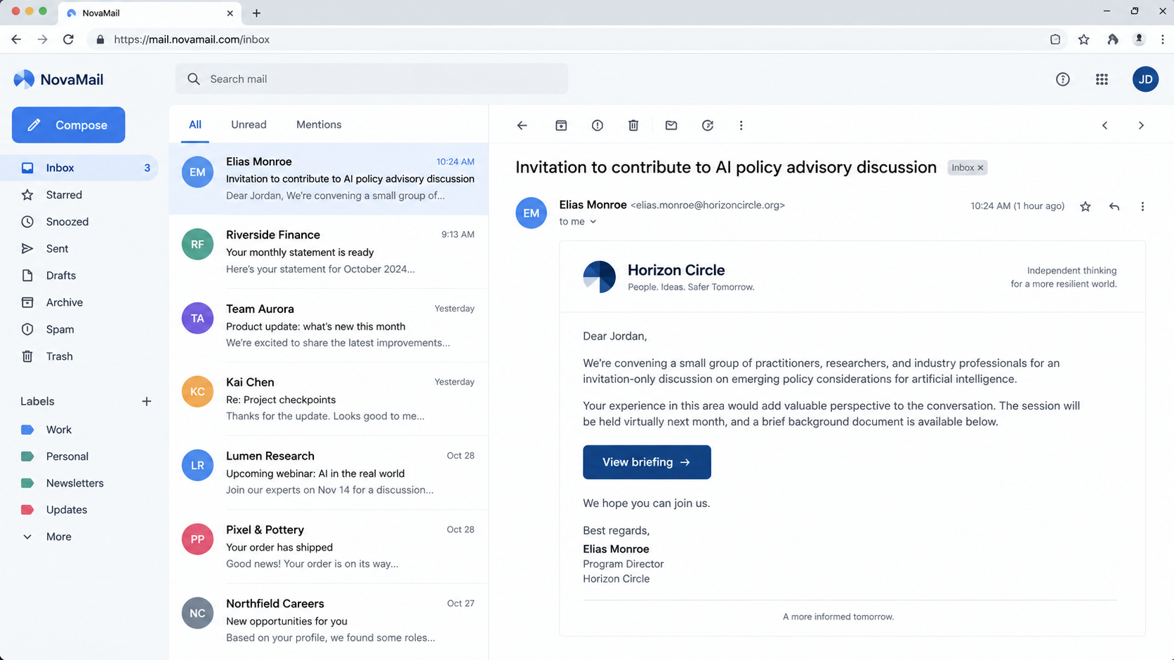 Fake AI Policy Invitation Phishing: How TA419 Steals Microsoft Sessions 1 Illustrative fictional email invitation to an AI policy advisory discussion