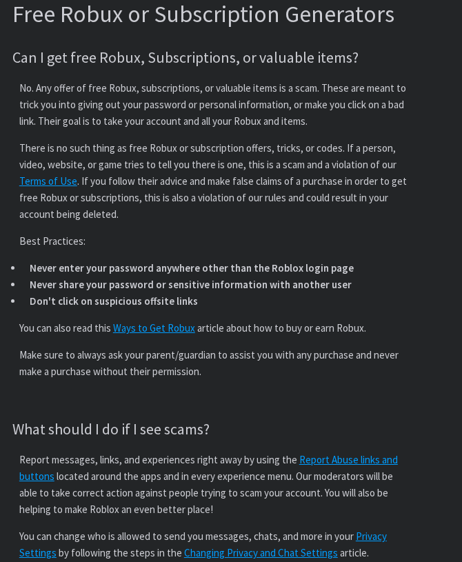 Rbxreal.click, ClaimRBX and Bloxclaim: Free Robux Claims Explained Clearly 1 Roblox Support warning about free Robux generators and protecting account information