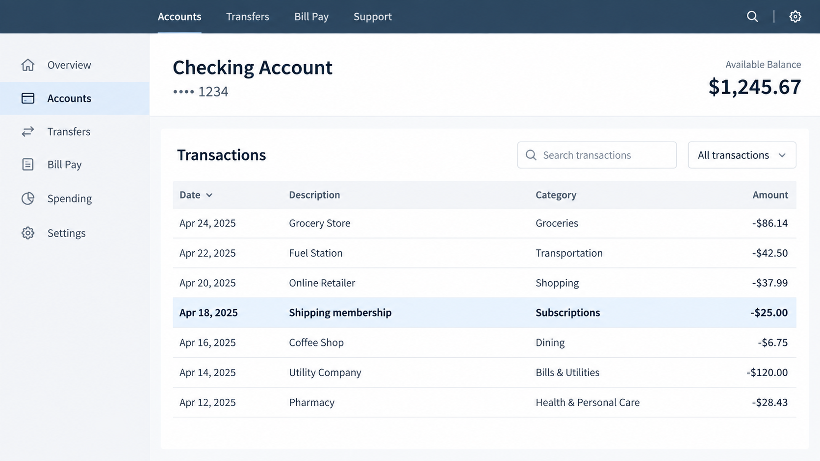 ShipmentsFree Rebate Charges: Is the Shipping Refund Offer Worth the Risk? 2 Illustrative bank statement highlighting a generic $25 shipping membership charge