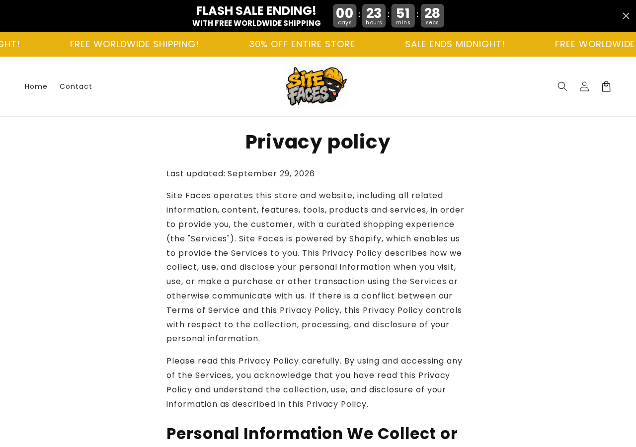 Site Faces Ski Mask Review: Bundle Pricing, Returns and Safety Explained 2 Site Faces privacy policy identifying the store responsible for its published privacy practices