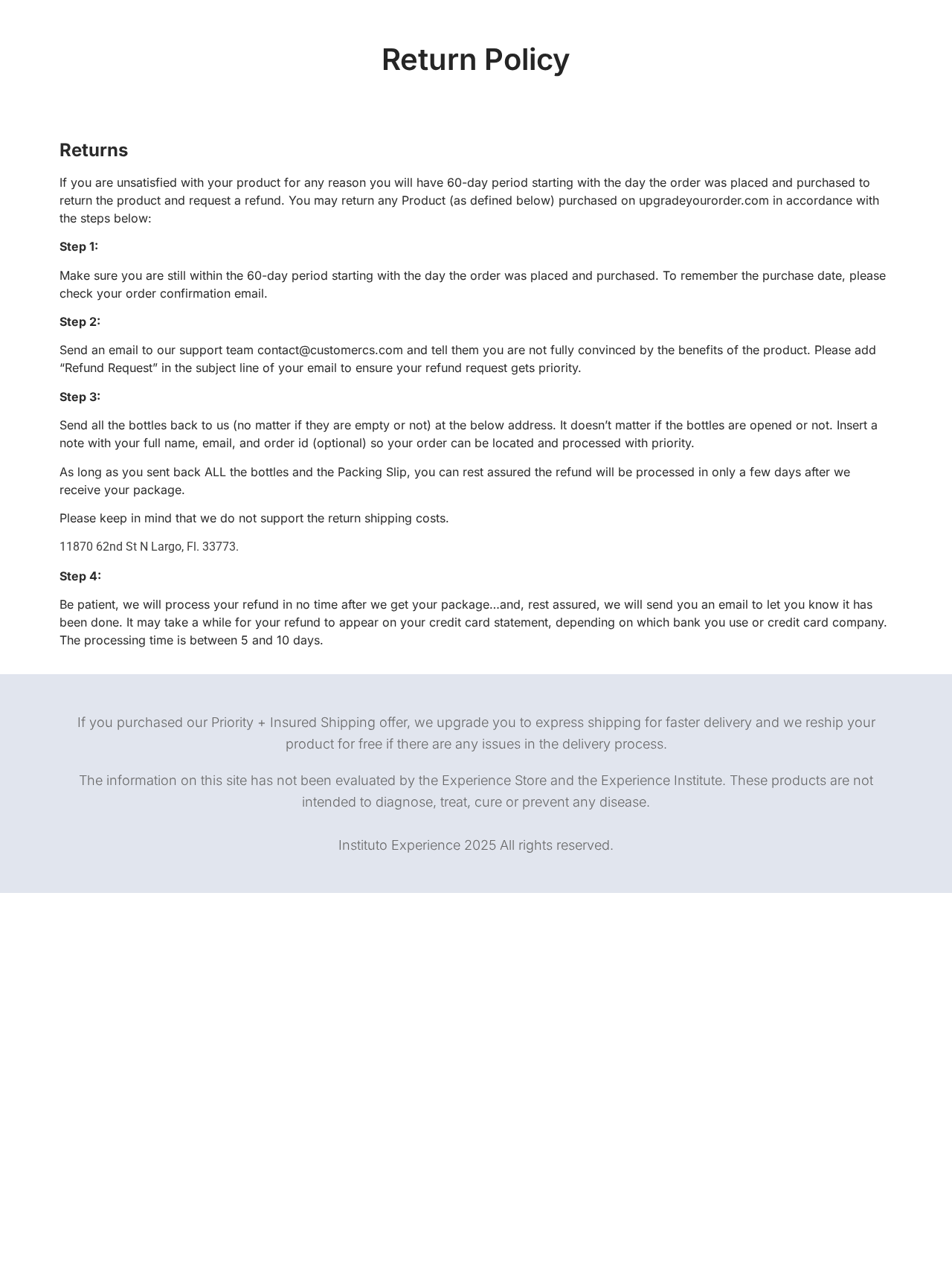 SodaSlim EXPOSED: Bottle Bundles, Seller Gaps and Conflicting Refund Rules 2 SodaSlim linked return policy allowing opened and empty bottles and using a 60-day purchase-based deadline