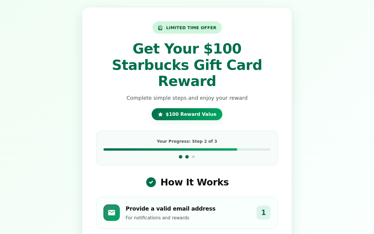 Stbucks100.online Gift Card Offer EXPOSED – Scam or Legit?
