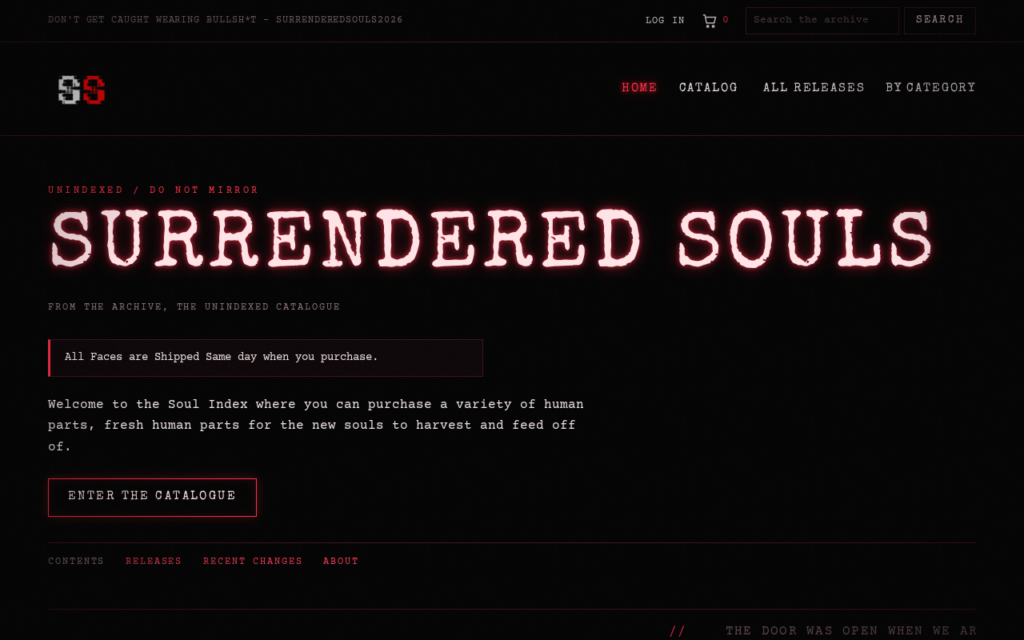 Surrenderedsouls.store scam