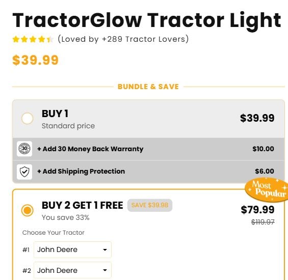 Tractor Glow Projector Review: Bundle Defaults, Warranty Fees and Returns