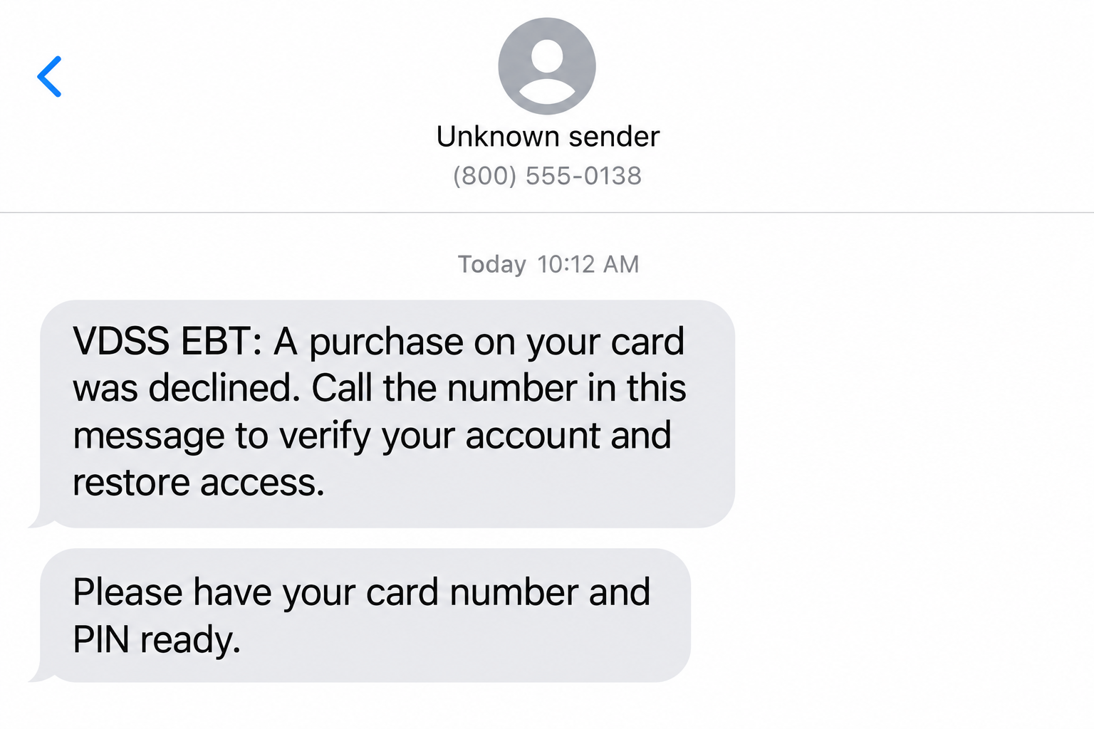 Virginia EBT Text Scam: Fake Declined Purchases And The PIN-Stealing Trap