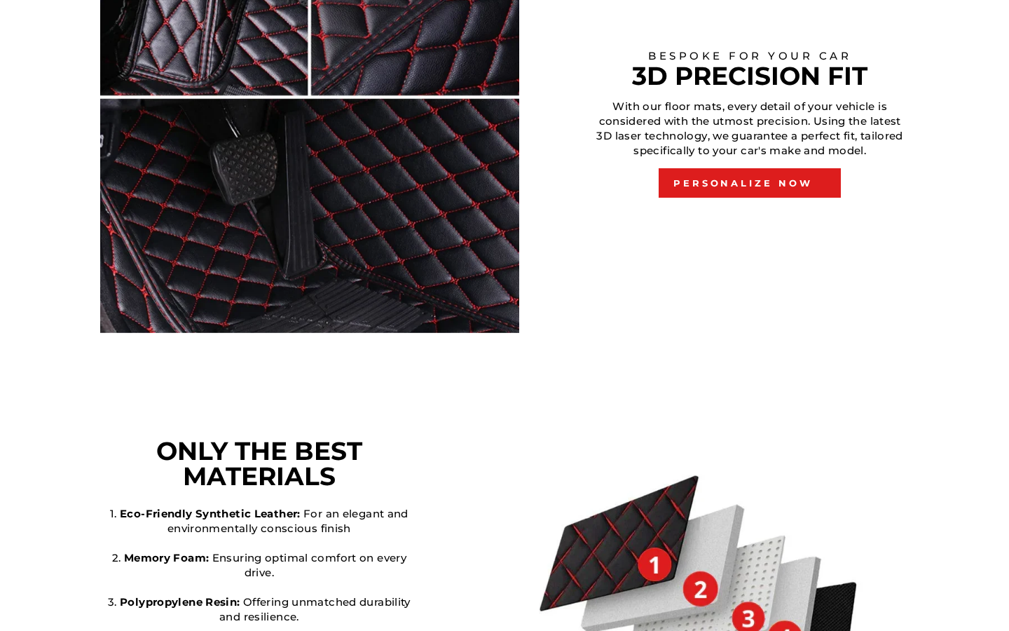 WhipMats advertising custom car mats and a precision-fit promise