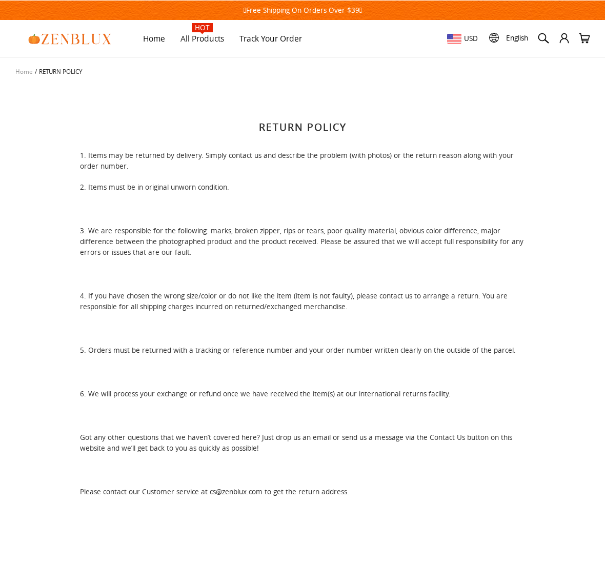 Zenblux Review: Conflicting Shipping Times, Return Costs and Buyer Risks