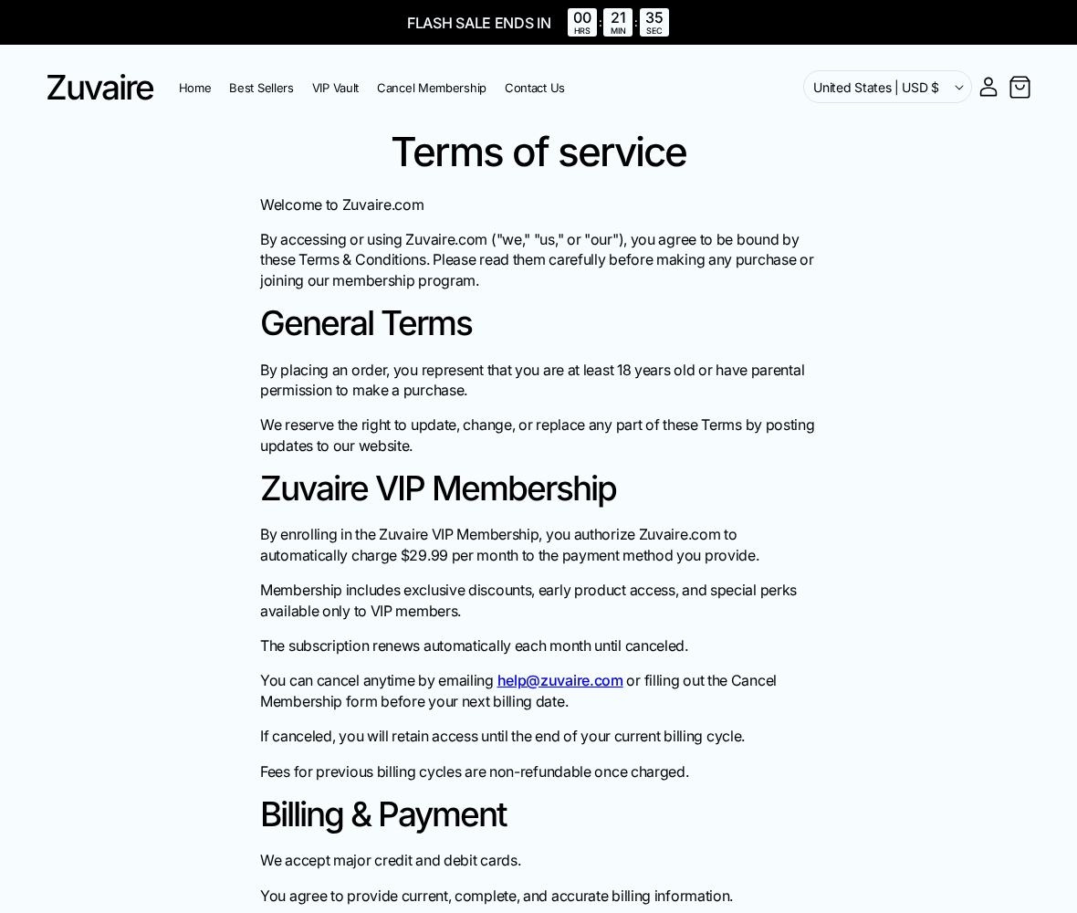 Zuvaire Review: $29.99 Monthly VIP Billing, Auto Access and Refund Risks