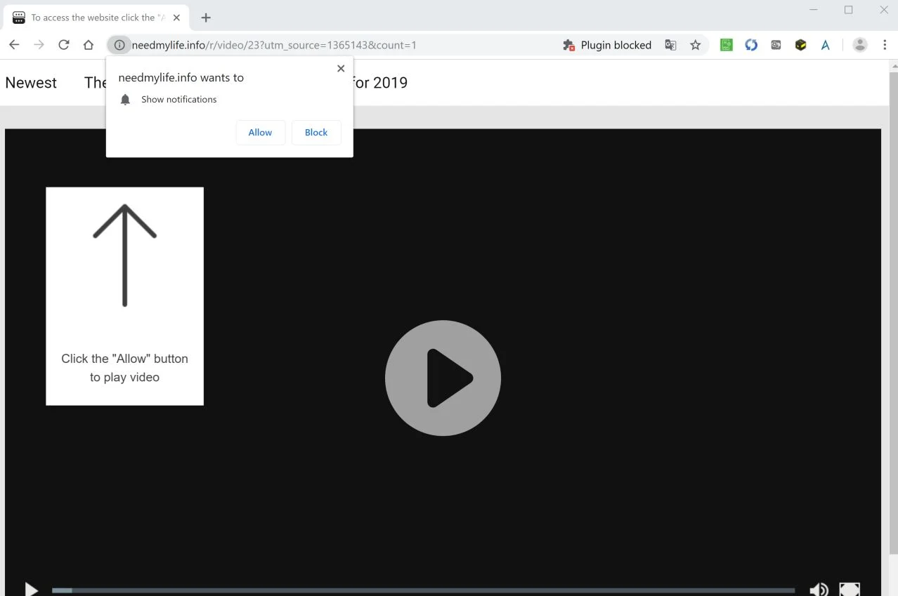 How to remove Needmylife.info pop-up ads (Virus Removal Guide) 1 Image: Chrome browser is redirected to Needmylife.info
