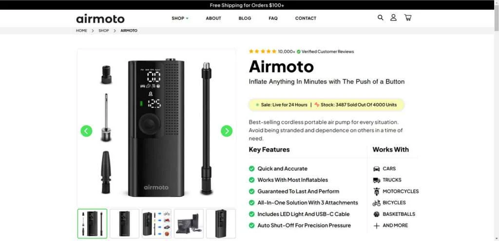 Airmoto Portable Air Pump- Scam or Legit? Read Before Buying It! 1 airmoto scma