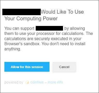Would Like To Use Your Computing Power Page adware
