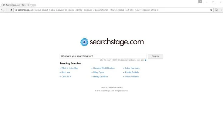 Searchstage.com homepage