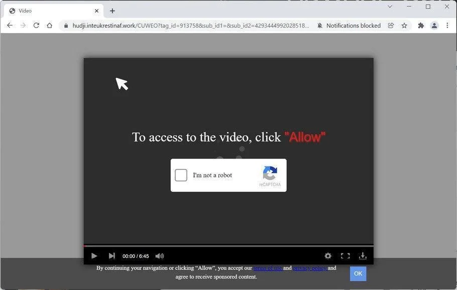 How to Remove Inteukrestinaf.work Pop-up Ads (Virus Removal Guide) 1 Image: Chrome browser is redirected to Inteukrestinaf.work