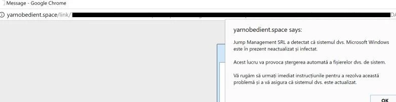 yarnobedient.space redirect virus