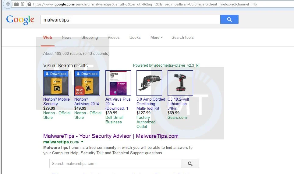 Visual Search results virus