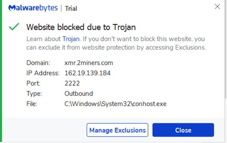 Image: Xmr.2miners.com Trojan Miner