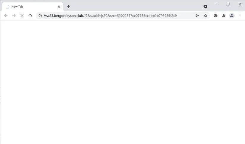 Remove Betgorebyson.club pop-up ads (Virus Removal Guide) 1 Image: Chrome browser is redirected to Betgorebyson.club