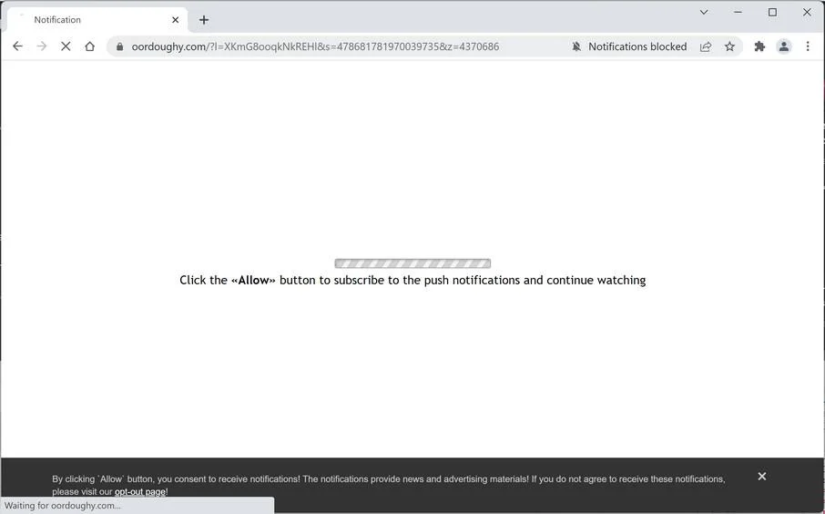 How to Remove Oordoughy.com Pop-up Ads (Virus Removal Guide) 1 Image: Chrome browser is redirected to Oordoughy.com