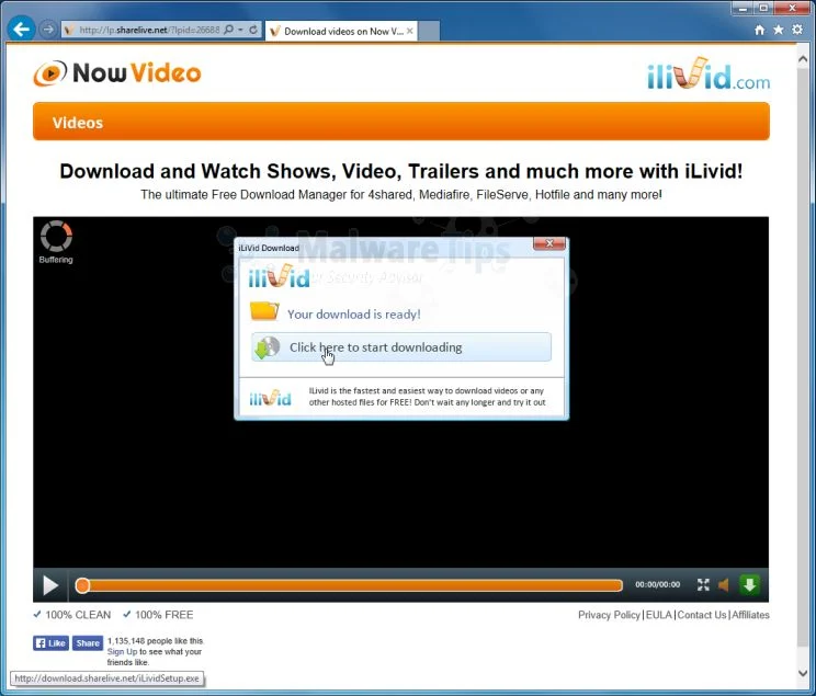lp.sharelive.net pop-up ads Picture of lp.sharelive.net pop-up ads