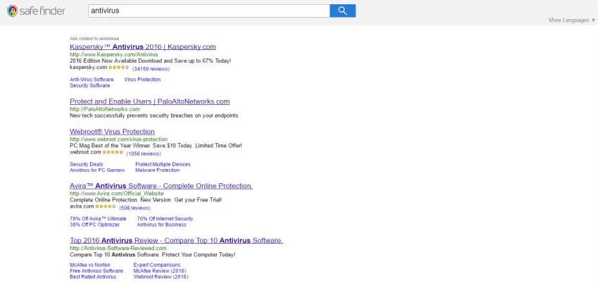 Isearch.safefinder.net redirect virus