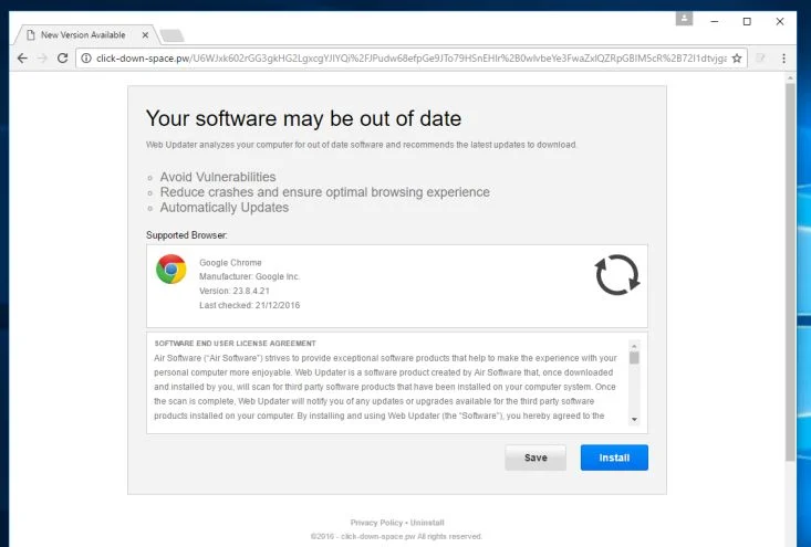 Click-down-space.pw redirect virus