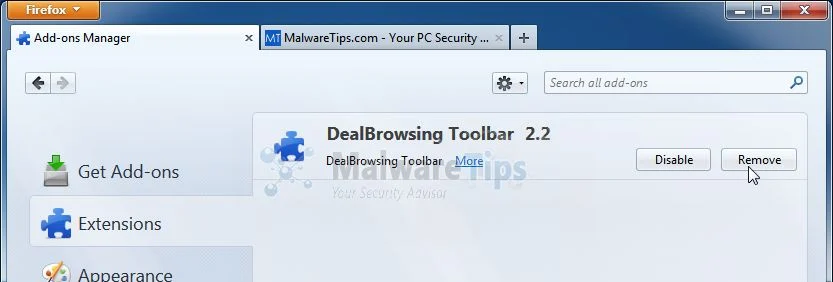 [Image: DealBrowsing Firefox extension]