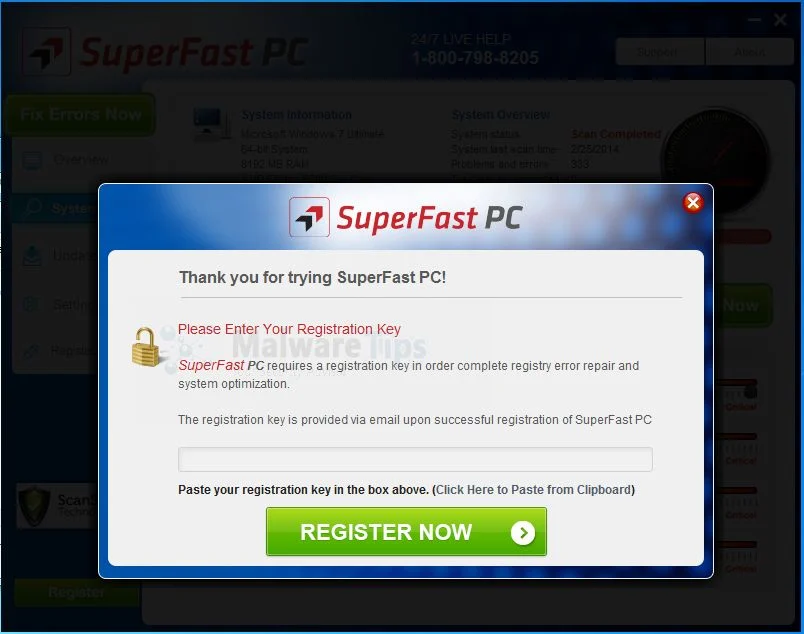 SuperFast PC malware Picture of SuperFast PC malware