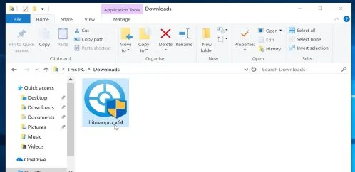 Double-click on the HitmanPro file HitmanPro icon