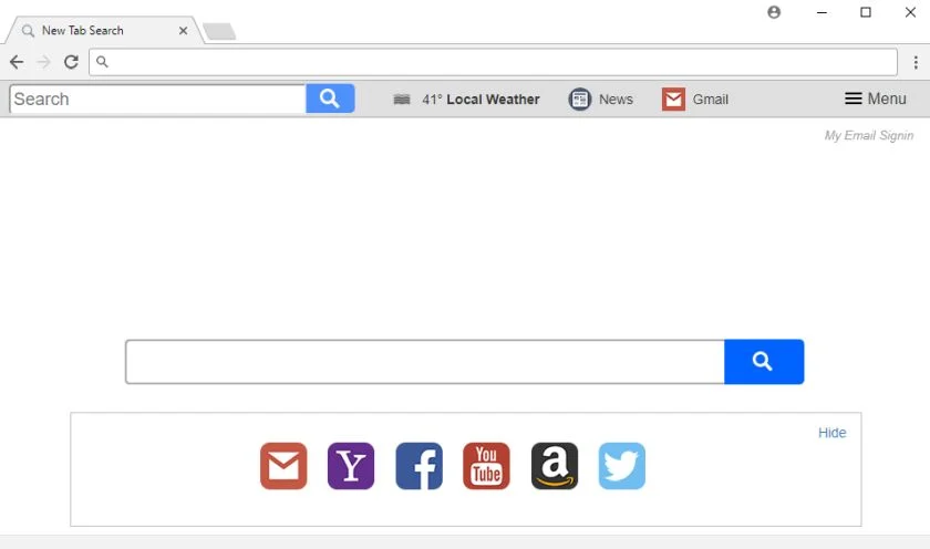 My Email Signin New Tab adware