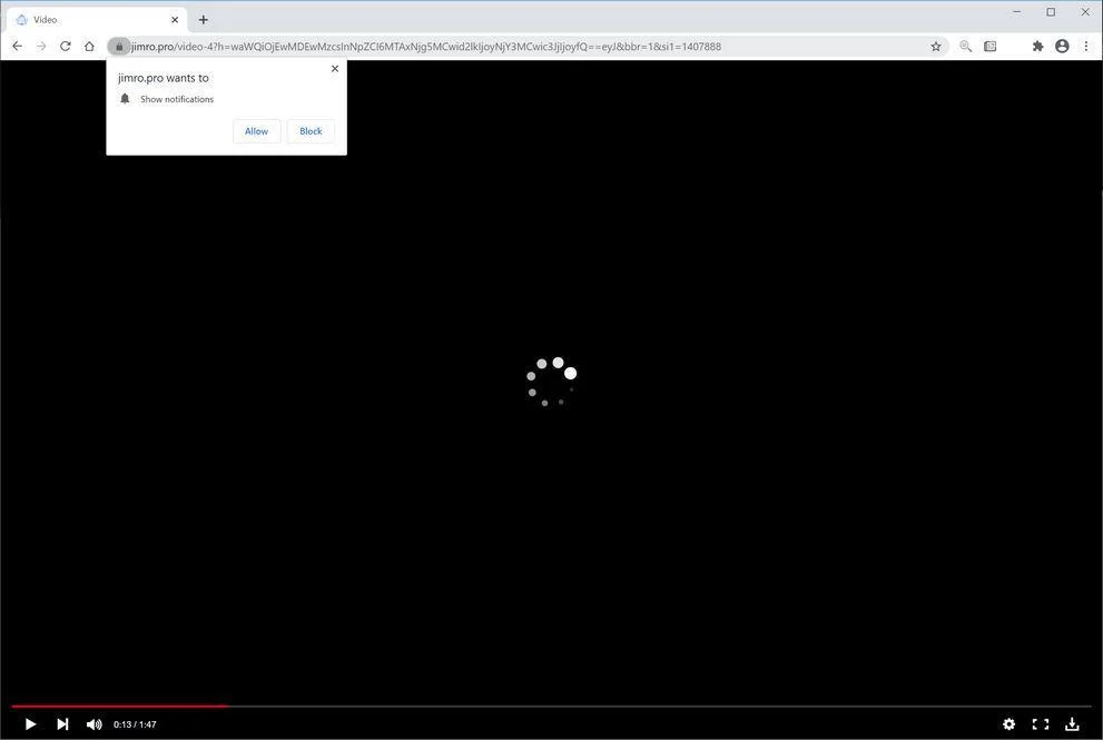 Remove Jimro.pro pop-up ads (Virus Removal Guide) 1 Image: Chrome browser is redirected to Jimro.pro