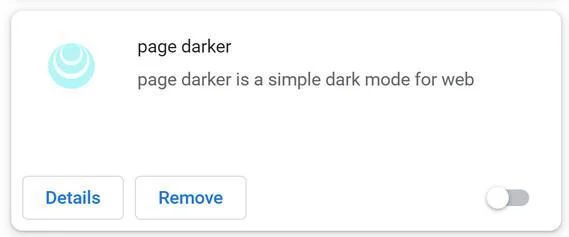 Image: Page Darker Chrome extension