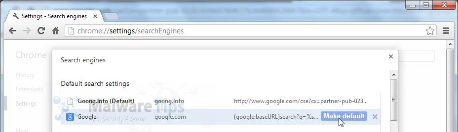 goong.info Chrome search [Image: goong.info Chrome search