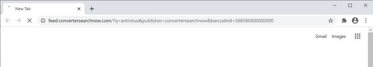 Image: Chrome browser is redirected to ConverterSearchNow Search