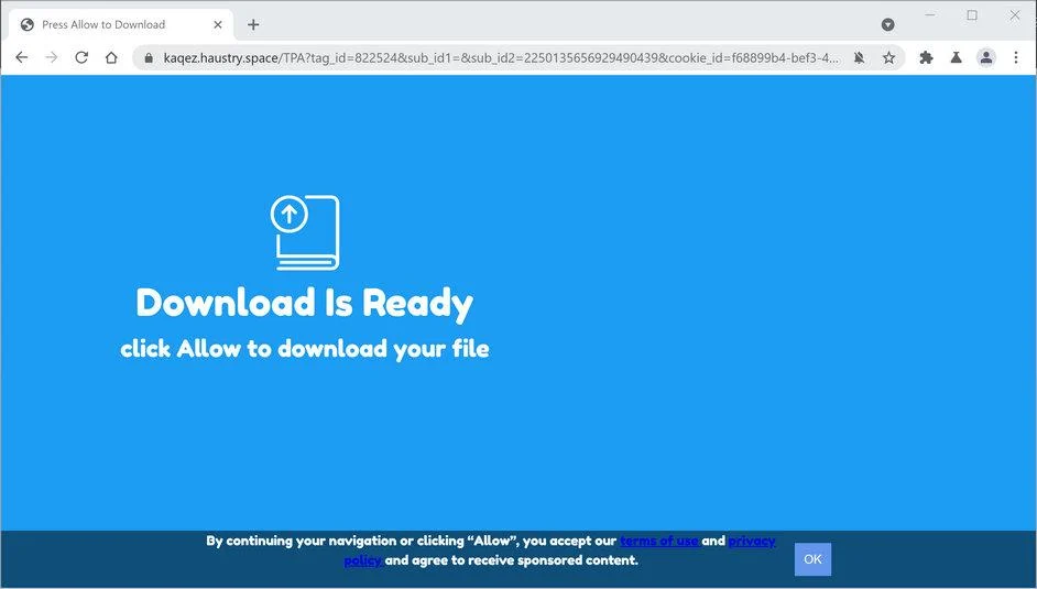 Remove Haustry.space pop-up ads (Virus Removal Guide) 1 Image: Chrome browser is redirected to Haustry.space